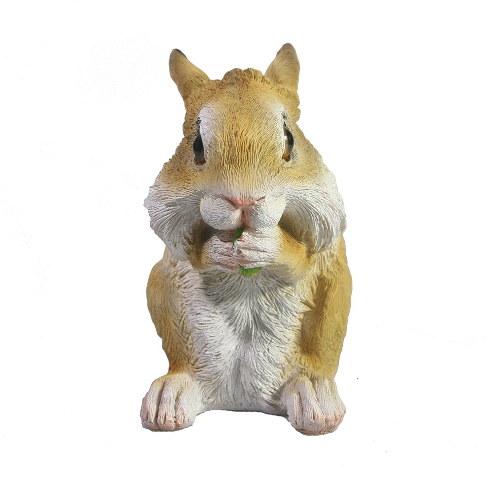 Фигура декоративная Пушистый кролик ест (бежевый) L7W10H12