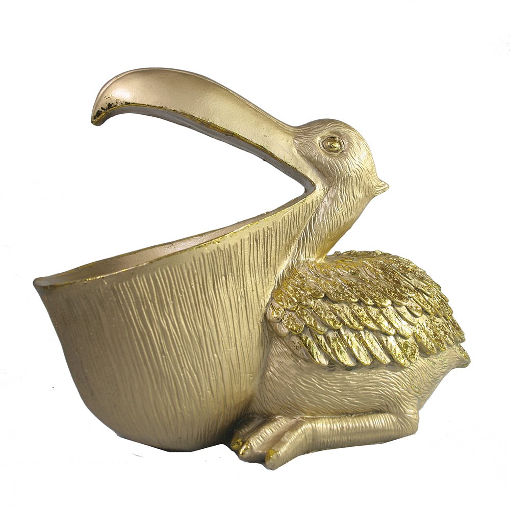 Фигура декоративная Пеликан (золото крылья)