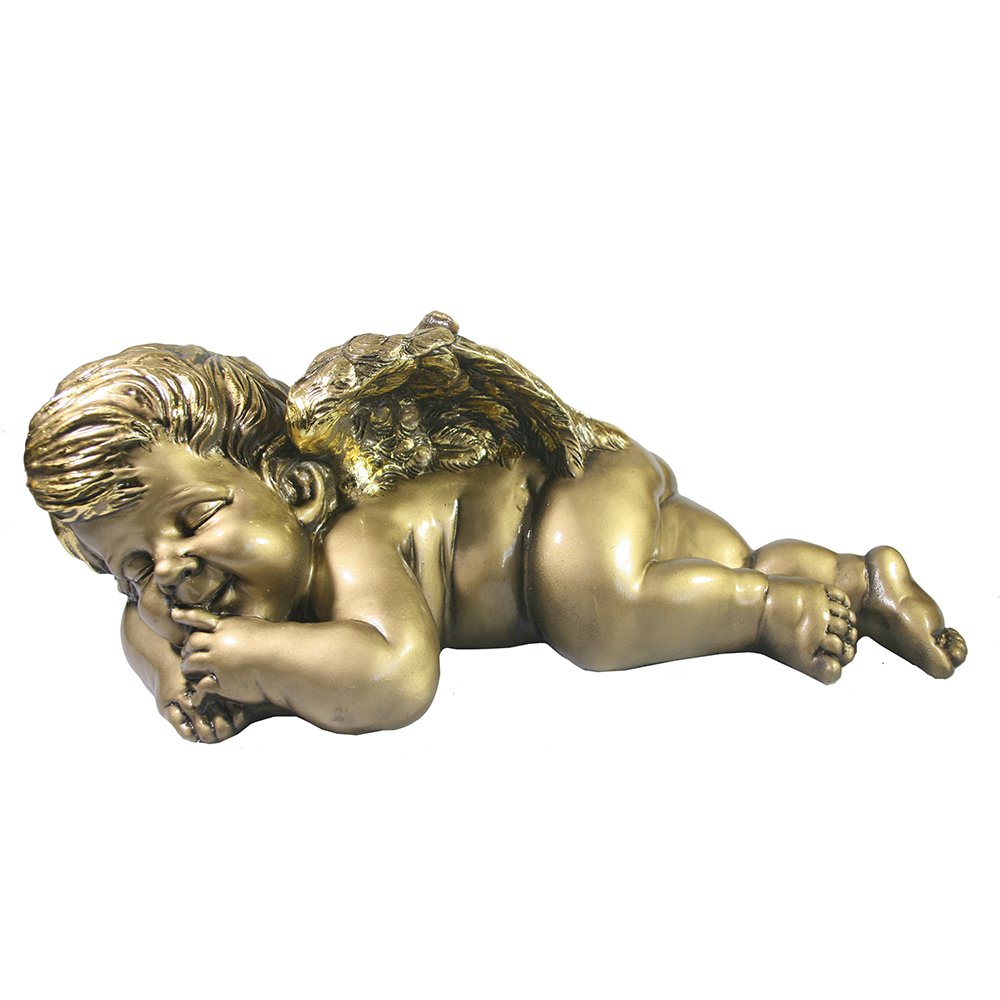 Фигура декоративная Спящий ангел (золото) L36W19H13 см