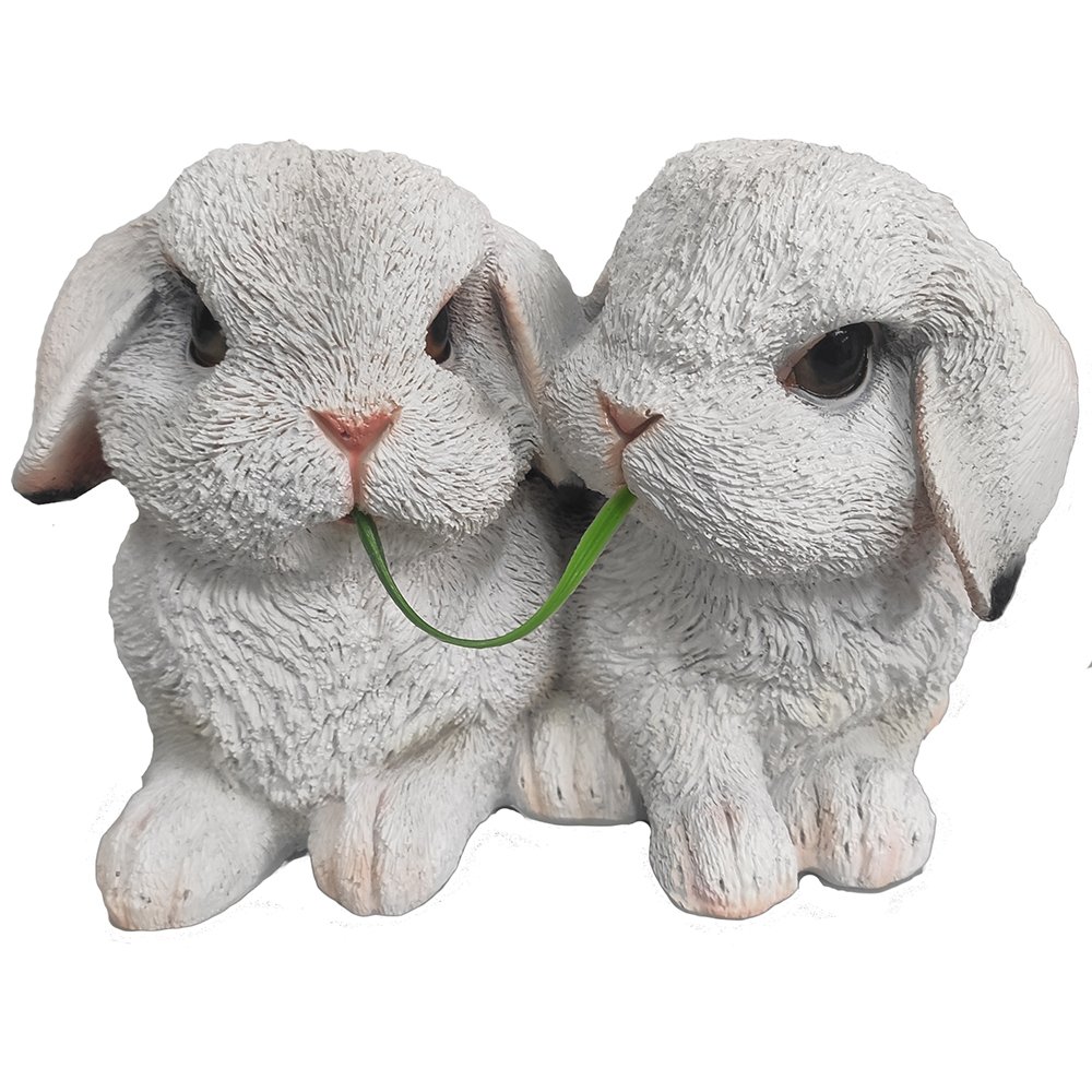 Копилка Два кролика (белый)