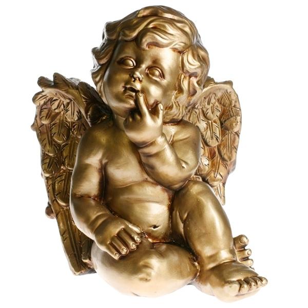 Фигура декоративная Ангел 23*21*27 см (бронза)