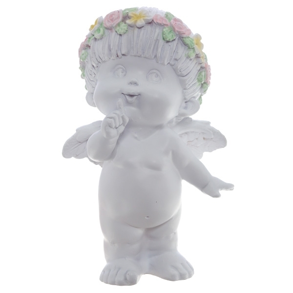 Фигура декоративная Ангел (цвет белый), 10*8,5*14,5 cм
