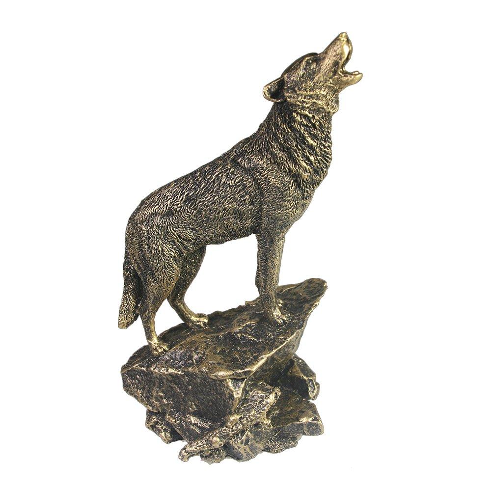 Фигура декоратиная Волк (бронза) 10*11*20см