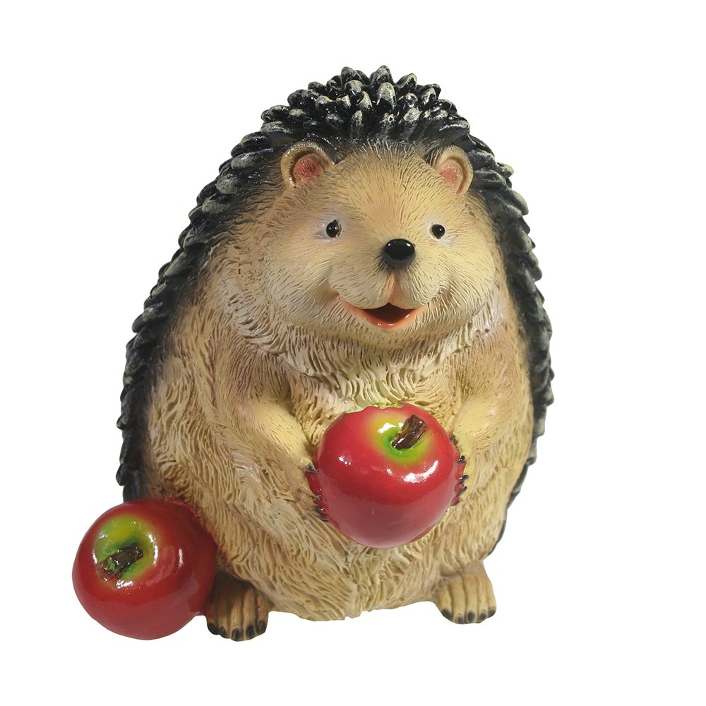 Фигура декоративная Ежик с яблочками, 14*14,5*15см