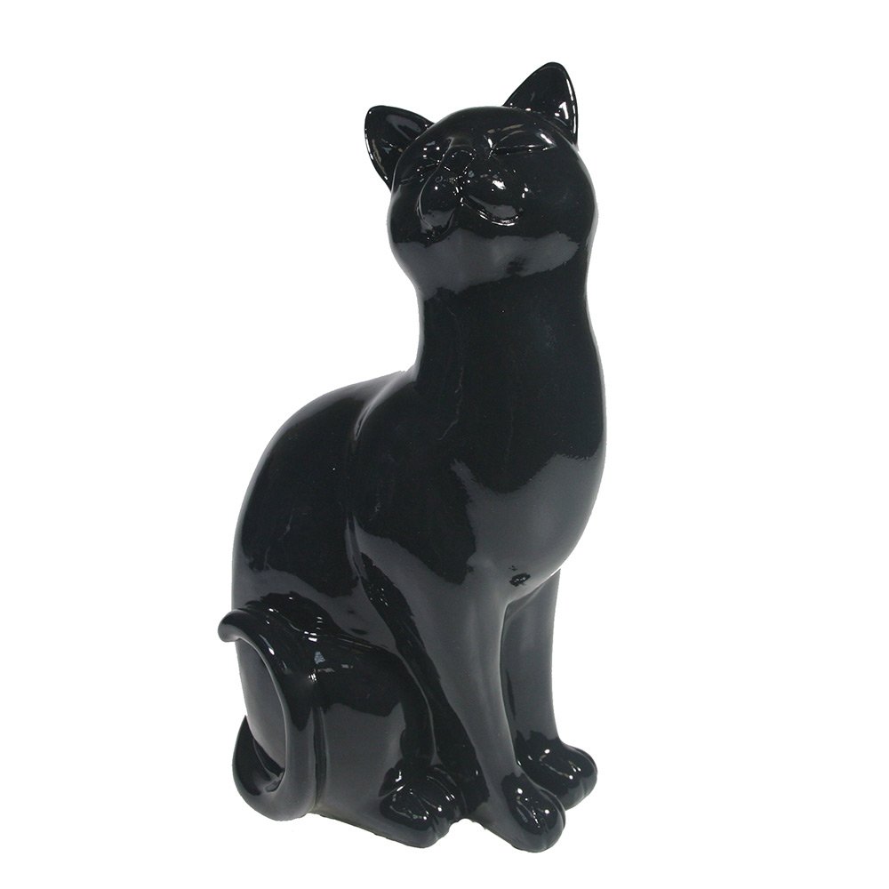 Фигура декоративная Кошка (черный), 12*9*21.5см
