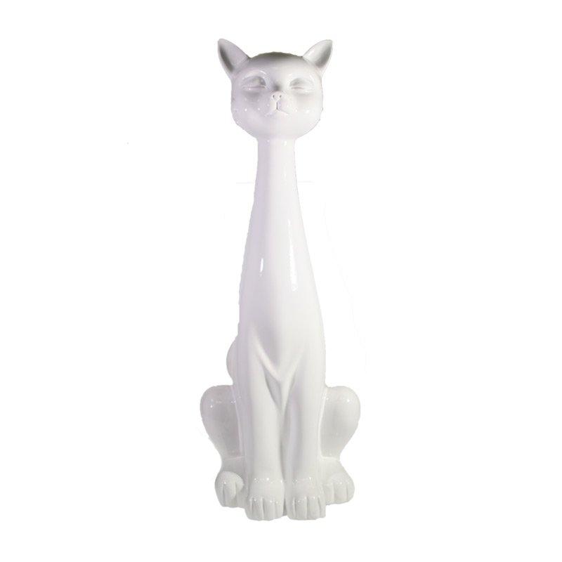 Фигура декоративная Кошка (белый глянец), 19 *19 *53 см
