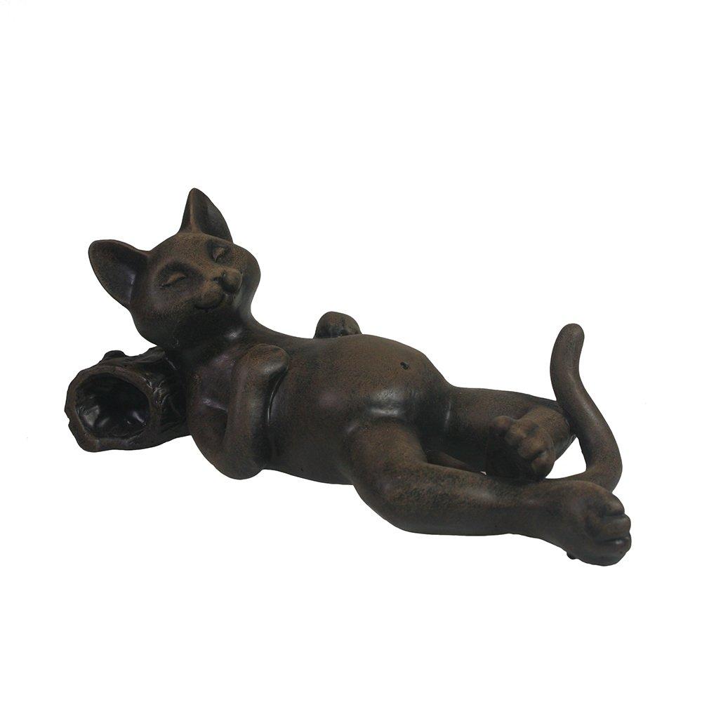 Фигура декоративная Кот отдыхает (черный), 18*9*9 см