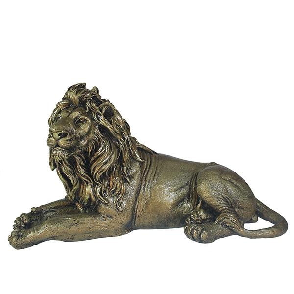 Фигура декоративная Лев (цвет золото), размер 34*13*19см