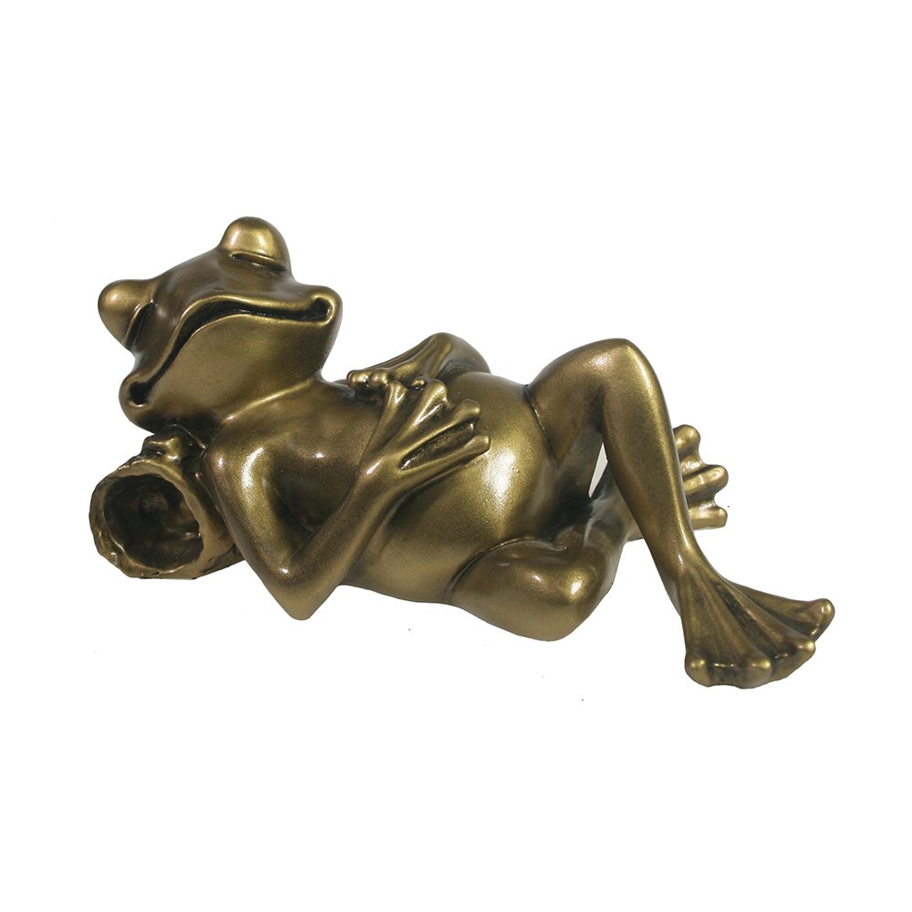 Фигура декоративная Лягушка отдыхает (золото), 18*9*9 см