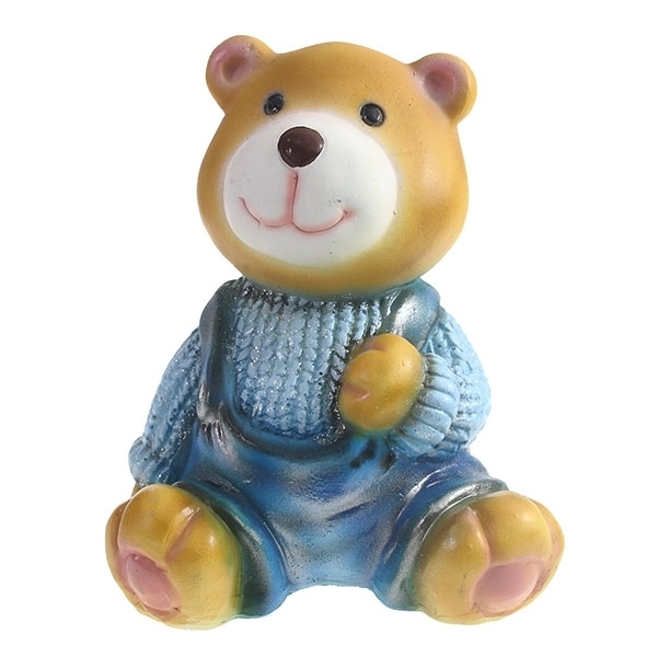 Фигура декоративная Медвежонок в синем свитере, 10*11*14см