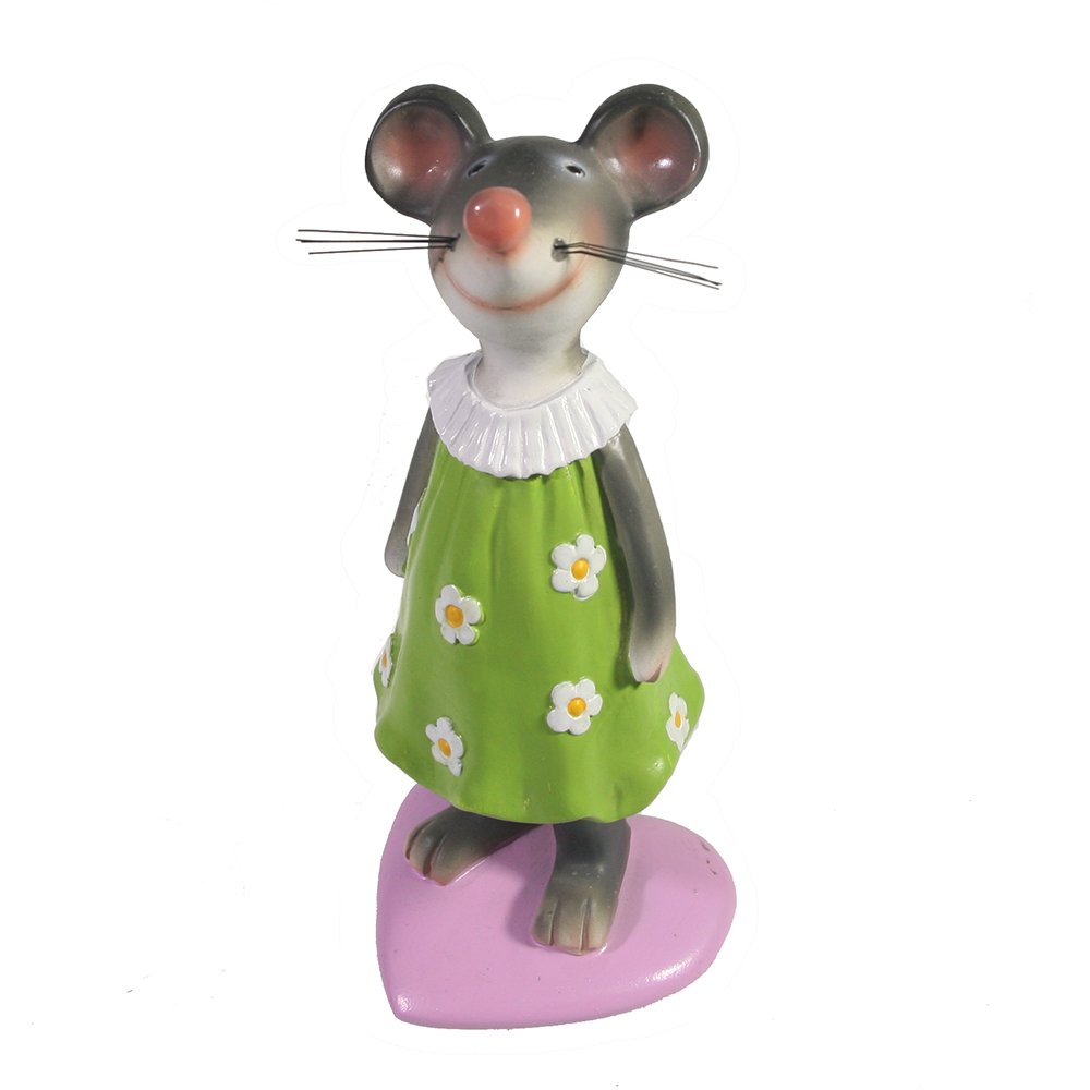 Фигура декоративная Мышка в сарафанчике, 8*8*18см