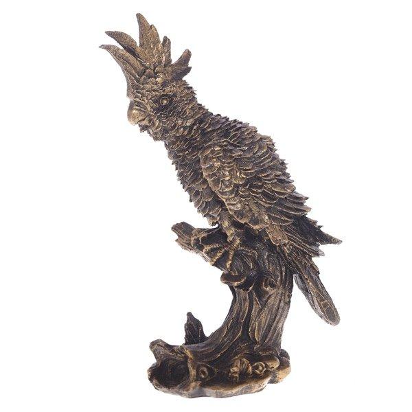 Фигура декоративная Попугай (бронза) 12*10*20см