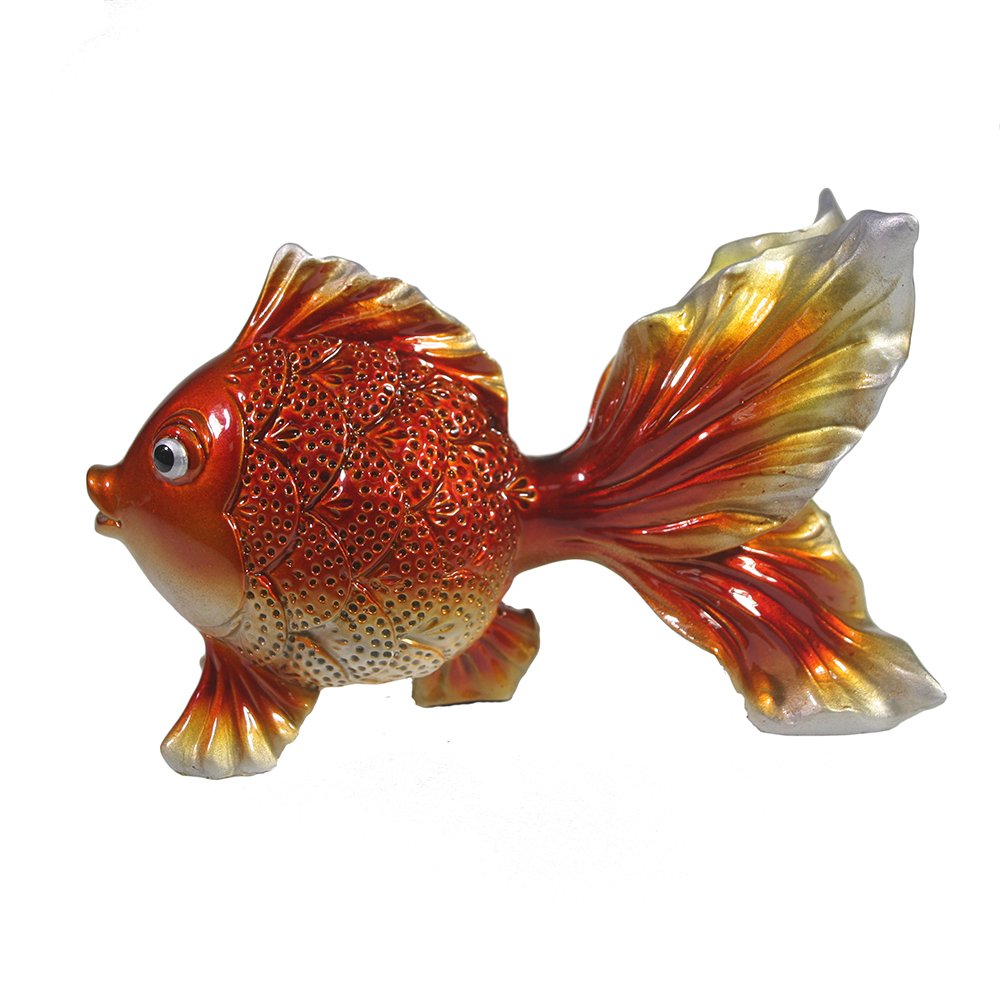 Фигура декоративная Золотая рыбка (акрил) 14*6,5*8,5см