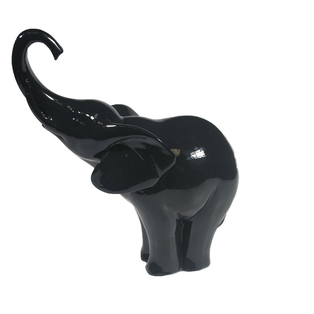Фигура декоративная Слон (черный глянец), 15*7*16 см