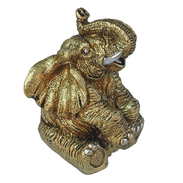 Фигура декоративная Слон (цвет золото), размер 10*9*13.5см