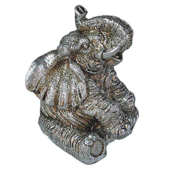 Фигура декоративная Слон (цвет серебро), 10*9*13.5см