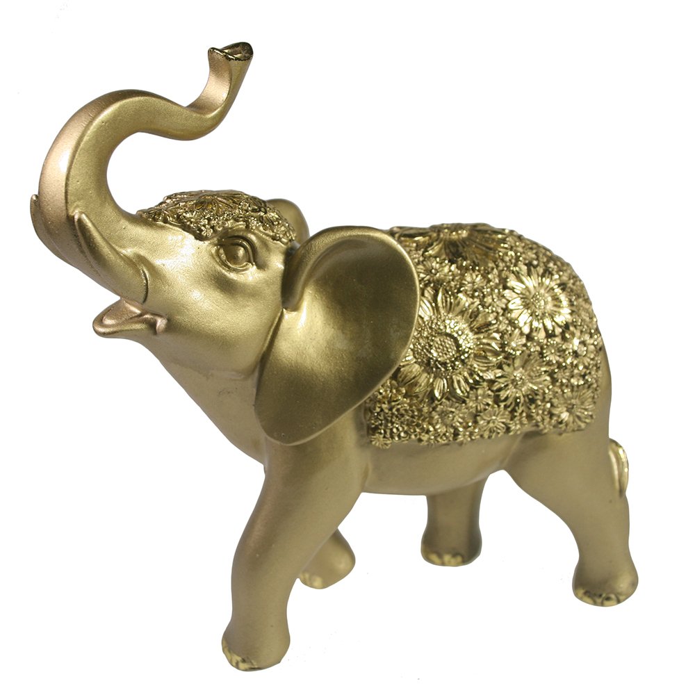 Фигура декоративная Слон (светлое золото) 19*7*20см