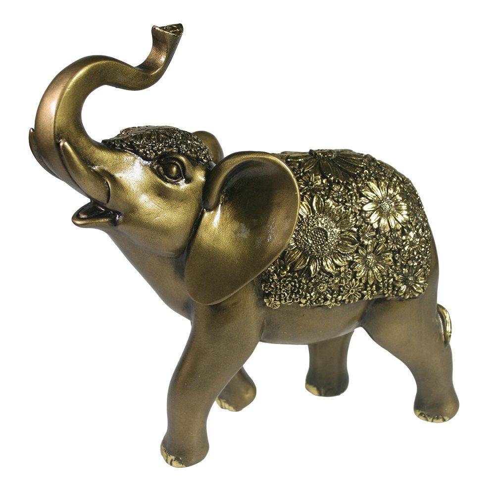 Фигура декоративная Слон (темное золото) 19*7*20см