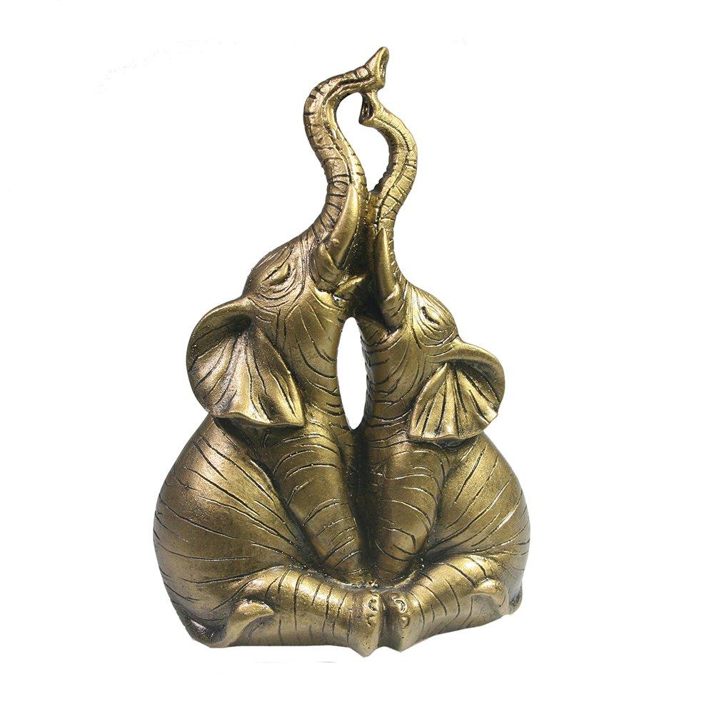 Фигура декоративная Два слона (бронза) 5*9*14см