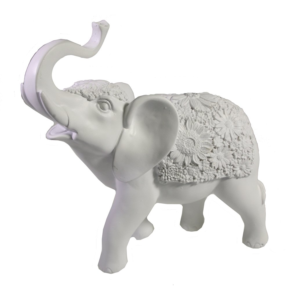 Фигура декоративная Слон (белый) 19*7*20см