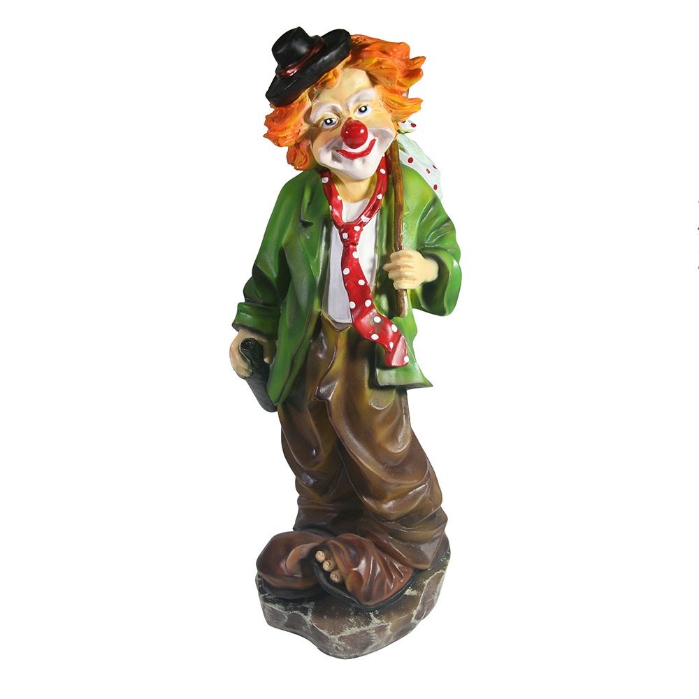 Фигура декоративная Клоун с бутылкой , 13*13*36 см