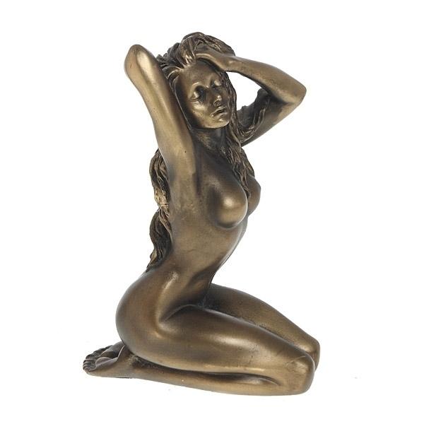 Фигура декоративная Обнаженная девушка (бронза), размеры 9,5*5,5*14,5см