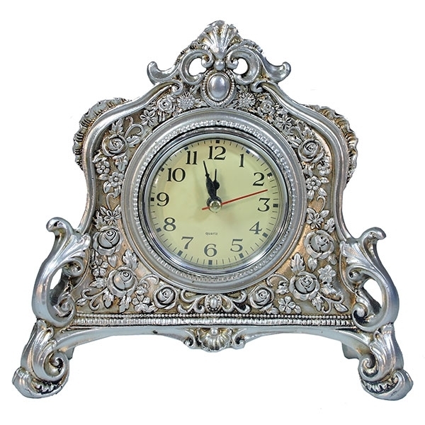 Часы-композиция время (цвет серебро), 21*6.5*19см