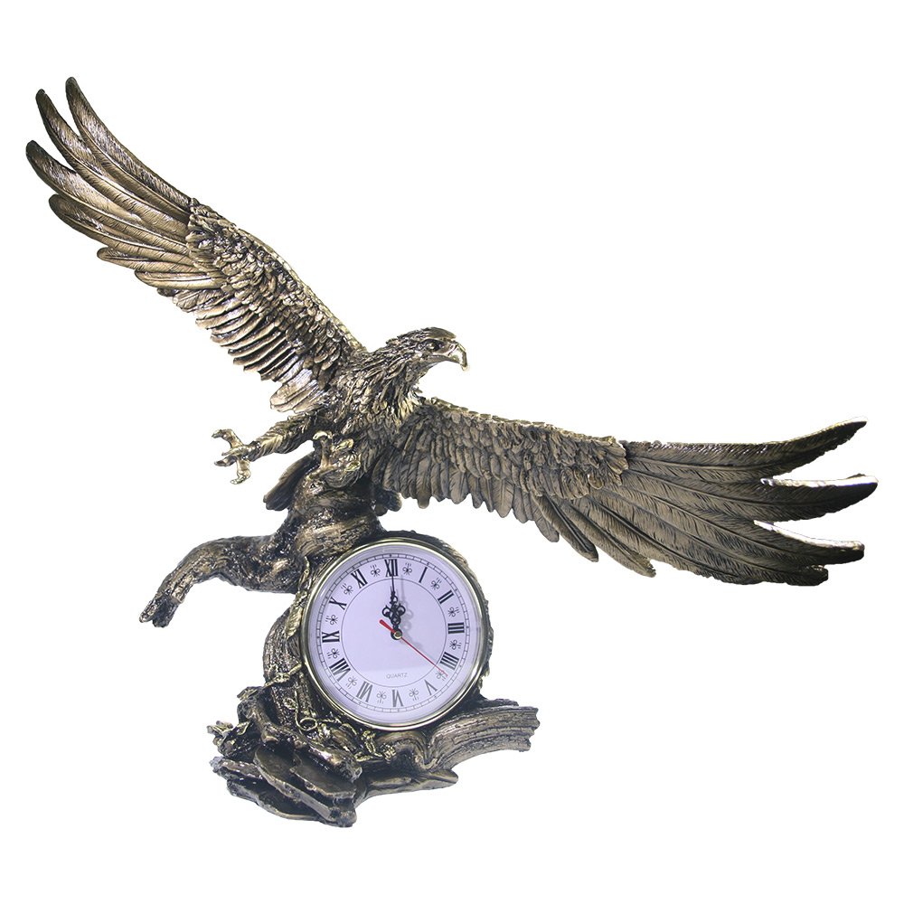 Часы-композиция время Орел расправил крылья (золото), 30*66.5*56