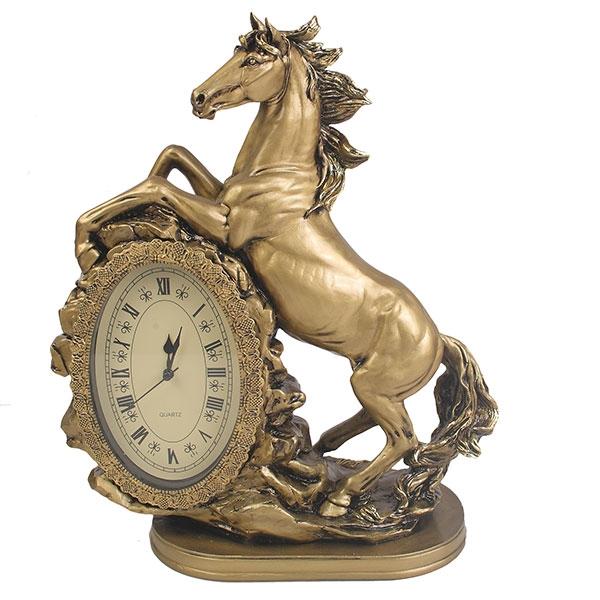 Часы-композиция время Лошадь (цвет золото), размер 31*15*40см