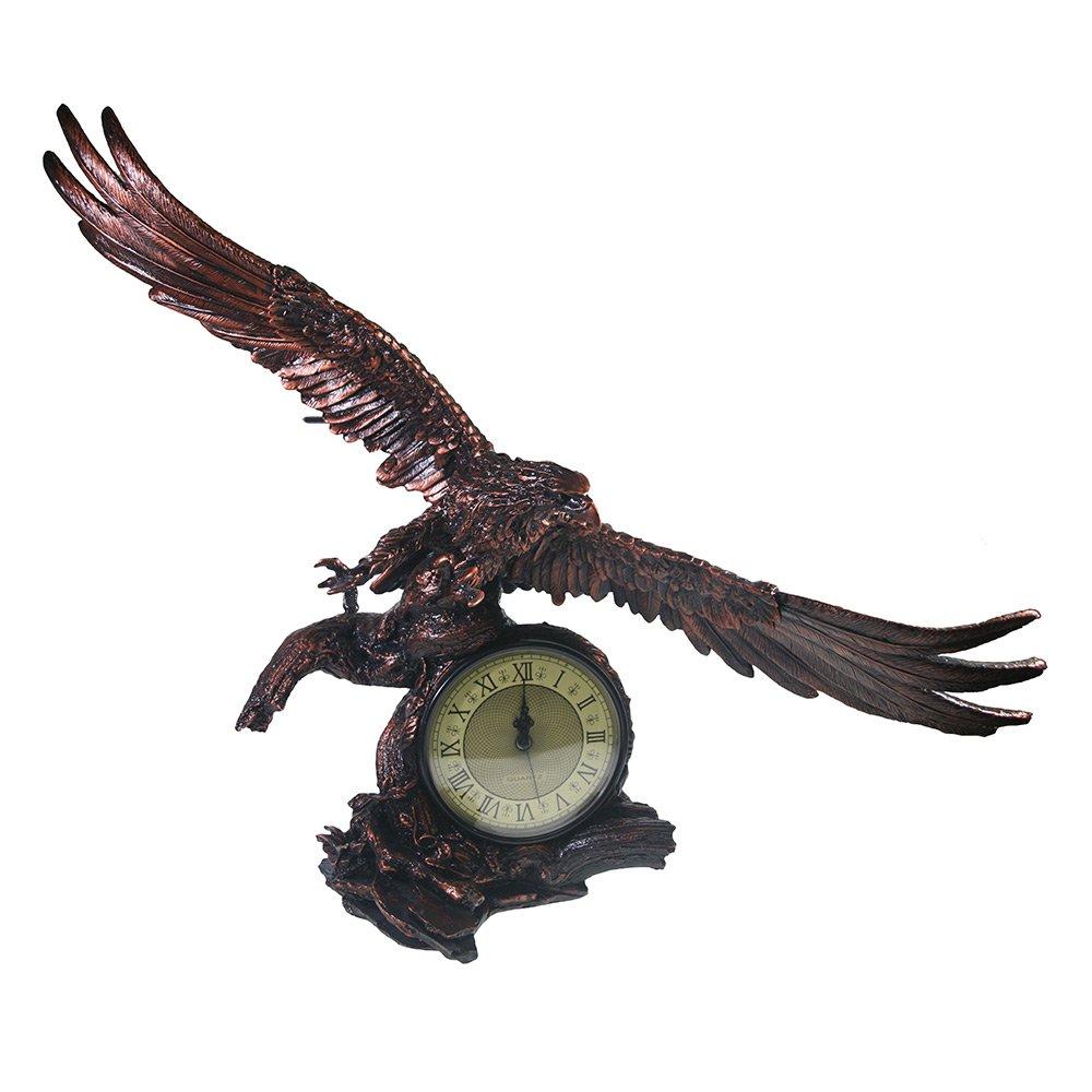 Часы-композиция время Орел расправил крылья (цвет медь), 30*66.5*56