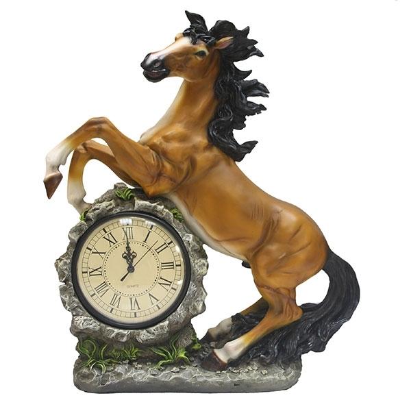 Часы-композиция время Лошадь (круглые часы), акрил, размер 39*17*51см