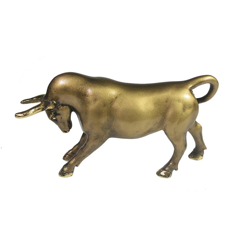 Фигура декоративная Атакующий бык (золото) 17*4,5*8см