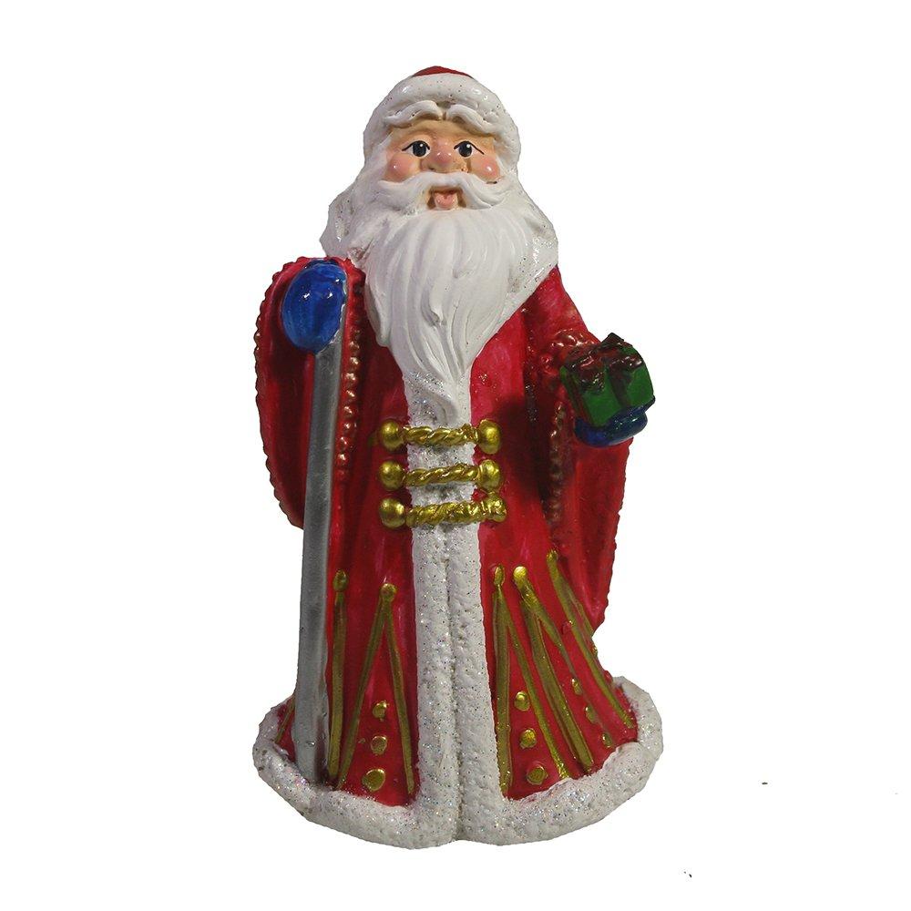 Фигура декоративная Дед Мороз в красной шубе 7.5*6*12см